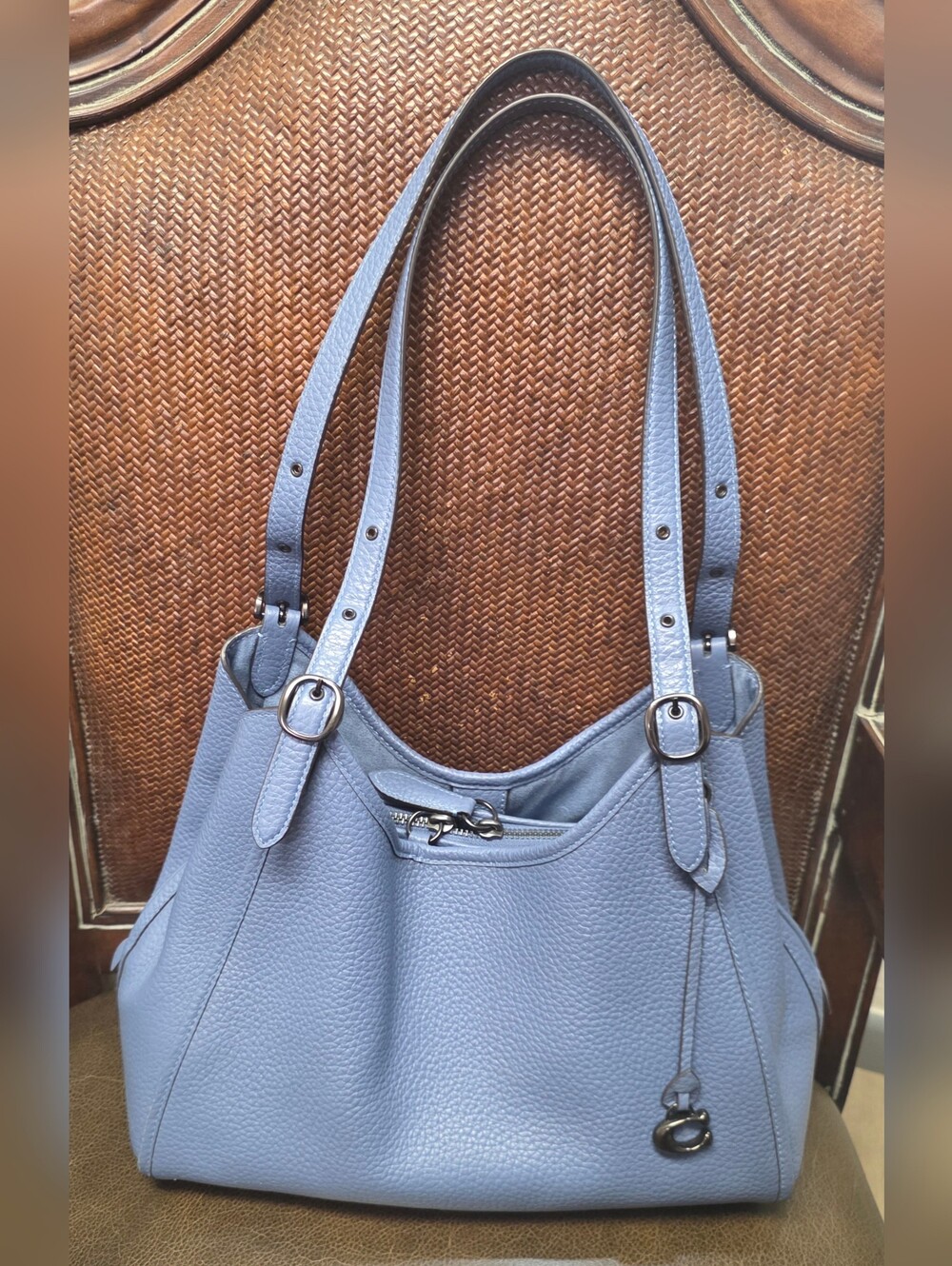 Coach Lori Pebbled Leather Shoulder Bag EUC